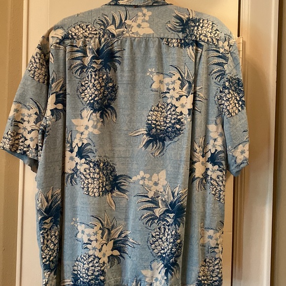 Margaritaville men’s tropical button down short sleeve shirt XXL blues & white - Picture 3 of 5